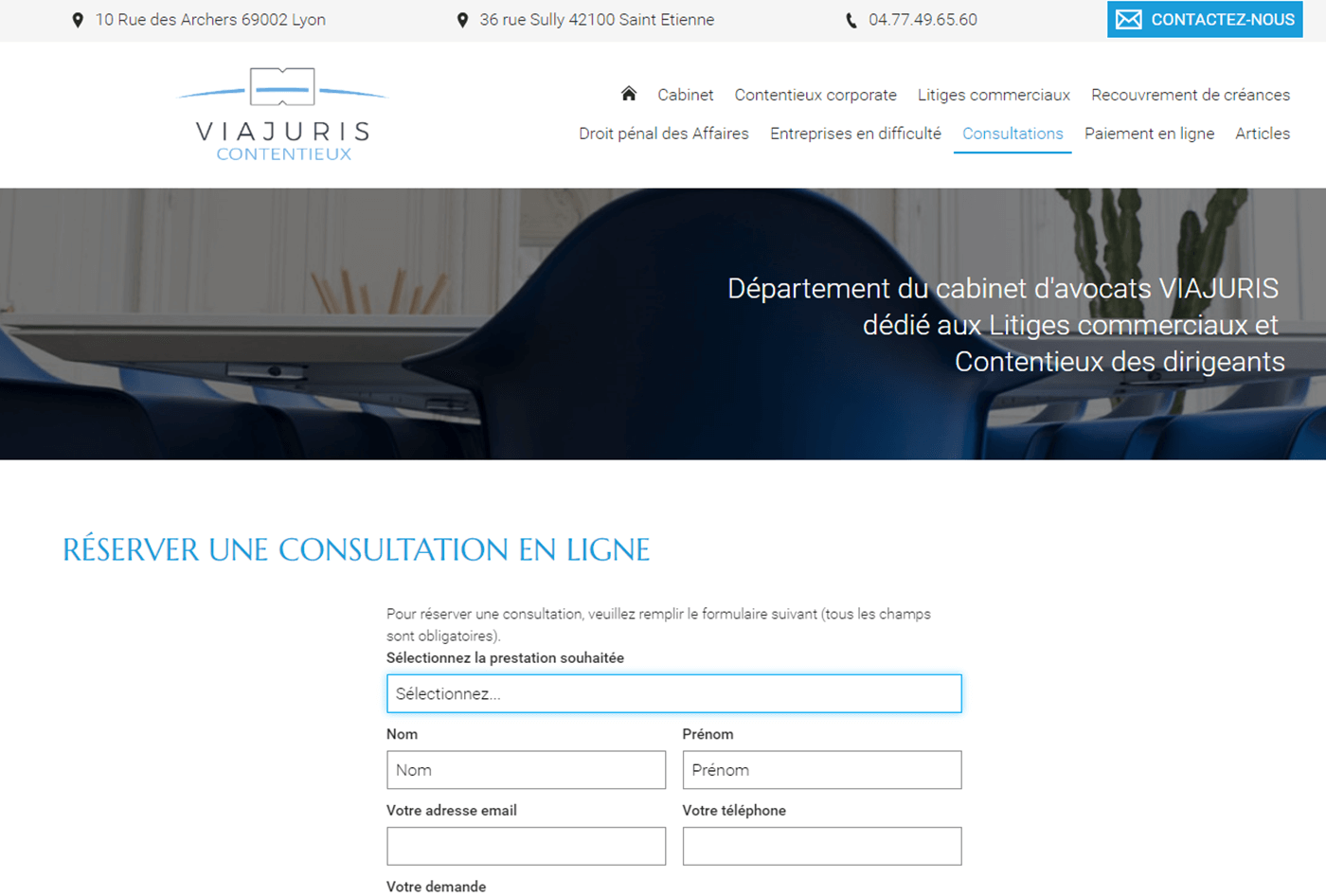 contact avocat en ligne droit commercial