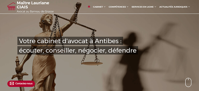 création de site internet avocat à Antibes