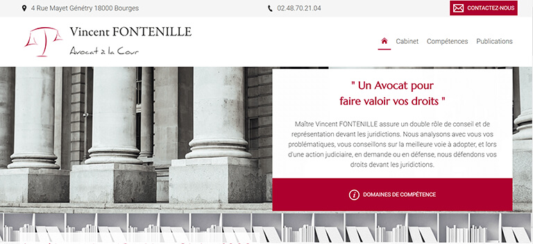 création de site internet avocat à Bourges