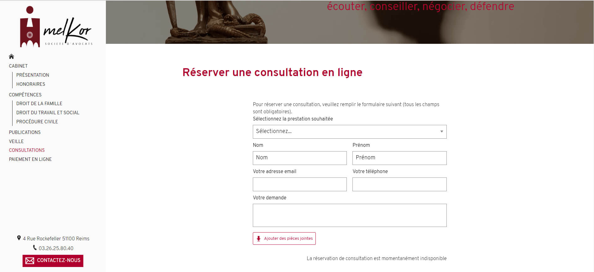 création de site internet avocat à Reims