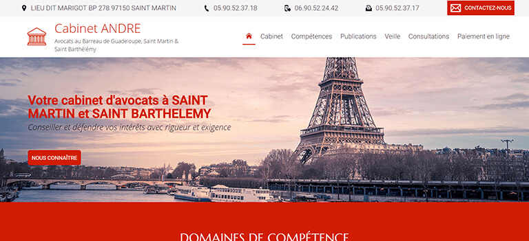 création de site internet avocat dans les DOM – TOM