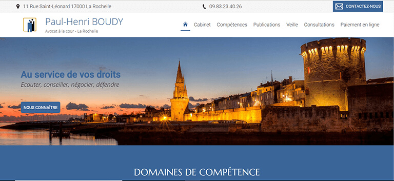 création de site internet avocat à La Rochelle