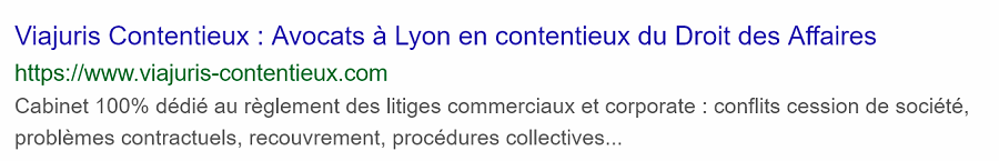 Résultat Google