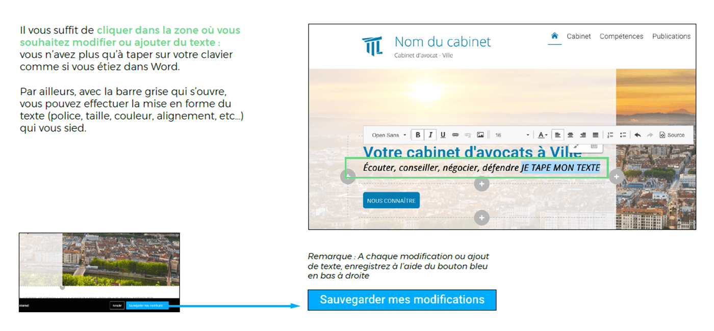 textes de présentation du cabinet d’avocat